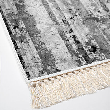 Dekoreko Kaymaz Taban Djt Salon Halısı Trend Saçaklı Modern Mu147