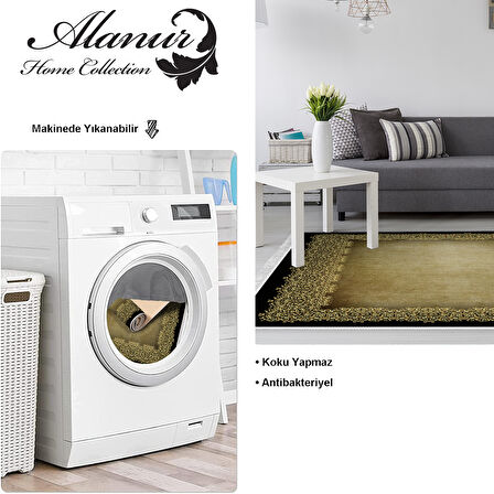 Dekoreko Kaymaz Taban Djt Salon Halısı Yıldız Deri Saçaklı Modern 1674