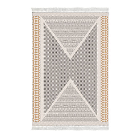 Dekoreko Kaymaz Taban Djt Mutfak Halısı Star Pamuk Saçaklı Modern P1526