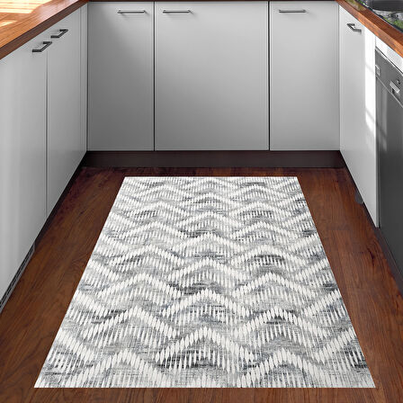 Dekoreko Kaymaz Taban Djt Mutfak Halısı Star Pamuk İskandinav F5124