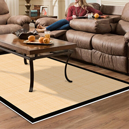 Alanur Home Kaymaz Taban Djt Banyo Mutfak Salon Halı Star Pamuk Dokuma Desen E5007