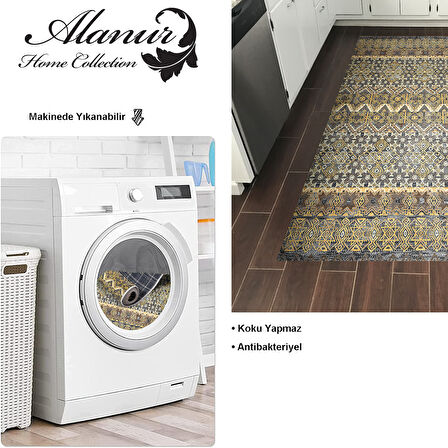 Dekoreko Kaymaz Taban Djt Mutfak Halısı Star Pamuk İskandinav 1700