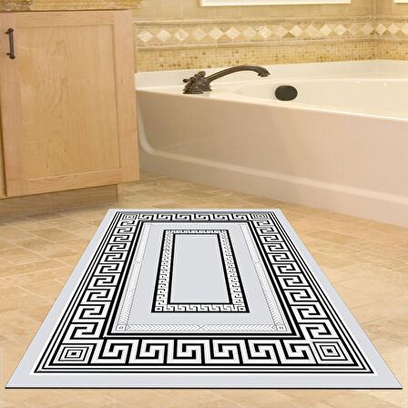 Dekoreko Kaymaz Taban Djt Banyo Halısı Yıldız Deri Modern 651M