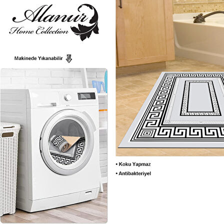 Dekoreko Kaymaz Taban Djt Banyo Halısı Yıldız Deri Modern 651M