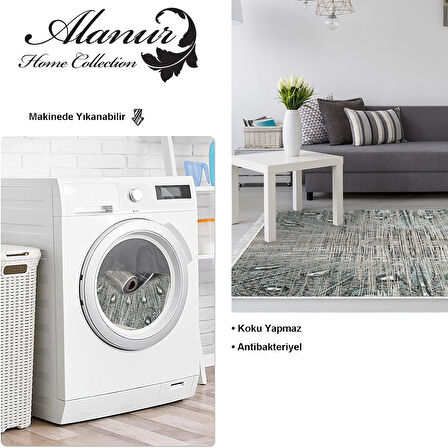 Dekoreko Kaymaz Taban Djt Salon Halısı Star Pamuk Saçaklı Modern 743