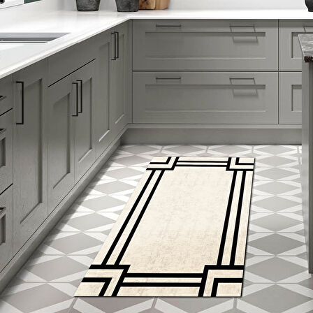 Dekoreko Kaymaz Taban Djt Mutfak Halısı Yıldız Deri Modern 1920