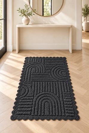 Alanur Bodrum Tufting Cotton Pamuklu El Işi Örgülü Paspas 113 (80 x 135 cm)