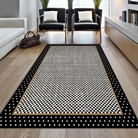 Dekoreko Kaymaz Taban Djt Salon Halısı Yıldız Deri Modern 604M