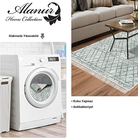 Dekoreko Kaymaz Taban Djt Salon Halısı Trend Saçaklı İskandinav F5079