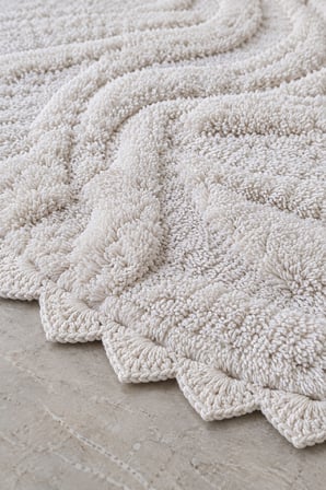 Alanur Bodrum Tufting Cotton Pamuklu El Işi Örgülü 90 x 90 cm Paspas 113