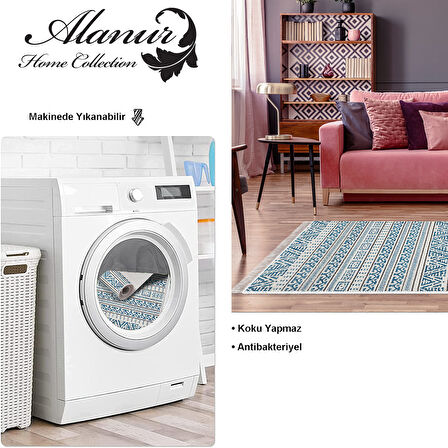 Dekoreko Kaymaz Taban Djt Salon Halısı Trend Saçaklı İskandinav F5082