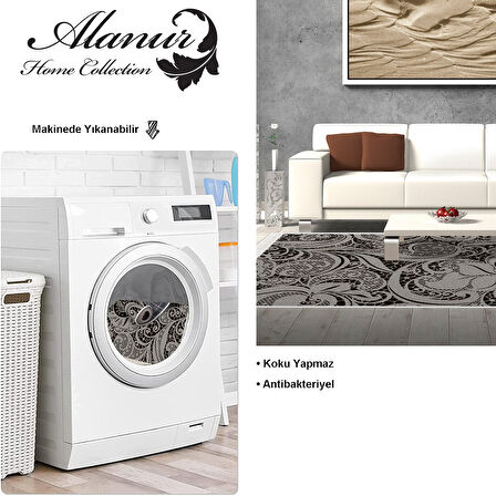 Dekoreko Kaymaz Taban Djt Salon Halısı Star Pamuk Saçaklı Modern Mu145