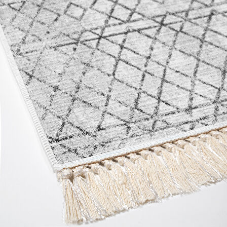 Dekoreko Kaymaz Taban Djt Banyo Halısı Trend Saçaklı İskandinav F5079