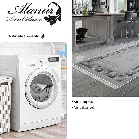 Dekoreko Kaymaz Taban Djt Mutfak Halısı Trend Saçaklı Modern 691M