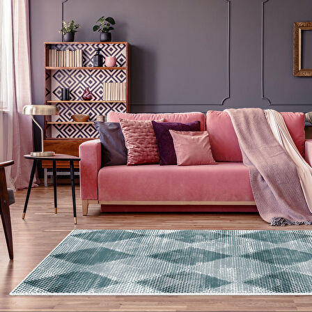 Dekoreko Kaymaz Taban Djt Salon Halısı Star Pamuk İskandinav F5131