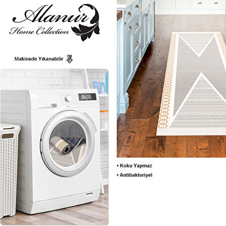 Dekoreko Kaymaz Taban Djt Mutfak Halısı Star Pamuk Modern P1526