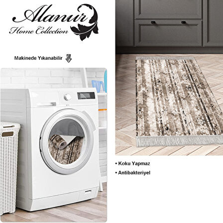 Dekoreko Kaymaz Taban Djt Mutfak Halısı Trend Saçaklı Modern Mu147