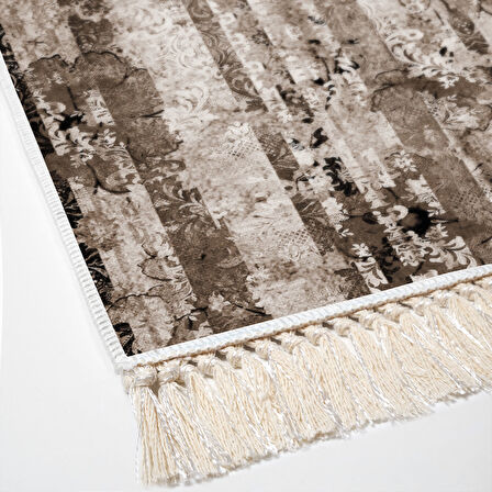 Dekoreko Kaymaz Taban Djt Mutfak Halısı Trend Saçaklı Modern Mu147