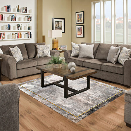 Dekoreko Kaymaz Taban Djt Salon Halısı Star Pamuk Modern M12271