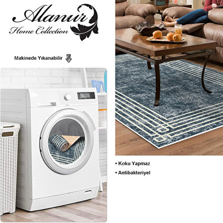 Dekoreko Kaymaz Taban Djt Salon Halısı Yıldız Deri Modern M5142