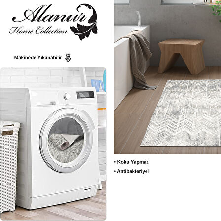 Dekoreko Kaymaz Taban Djt Banyo Halısı Trend İskandinav F5083
