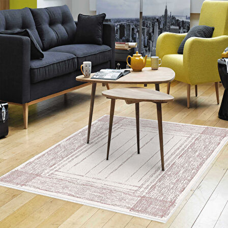 Dekoreko Kaymaz Taban Djt Salon Halısı Yıldız Deri Modern M5076