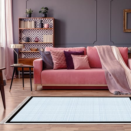 Alanur Home Kaymaz Taban Djt Banyo Mutfak Salon Halı Star Pamuk Saçaklı Dokuma Desen E5007
