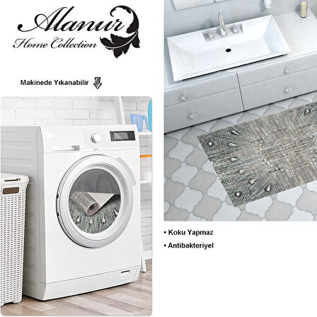 Dekoreko Kaymaz Taban Djt Banyo Halısı Trend Modern 743