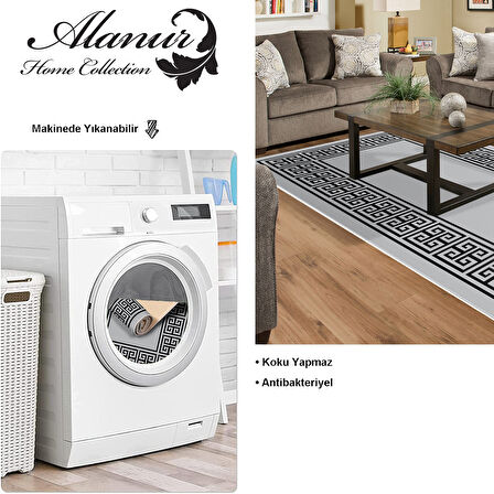 Dekoreko Kaymaz Taban Djt Salon Halısı Yıldız Deri Modern 608M