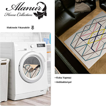 Dekoreko Kaymaz Taban Djt Salon Halısı Yıldız Deri Modern P1525