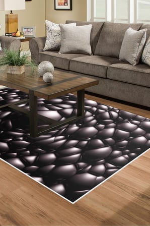 Kaymaz Dijital Mutfak & Salon Halı Star Pamuk Geometrik E5009