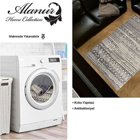 Dekoreko Kaymaz Taban Djt Salon Halısı Star Pamuk İskandinav F5080