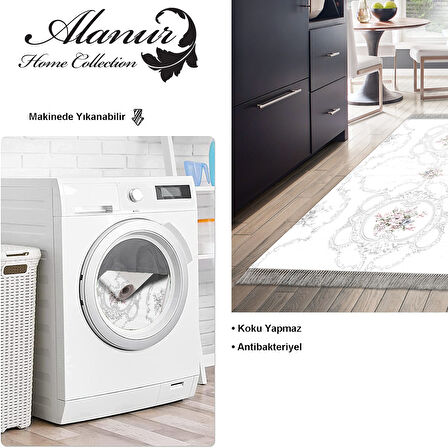 Dekoreko Kaymaz Taban Djt Mutfak Halısı Trend Saçaklı Modern 1494