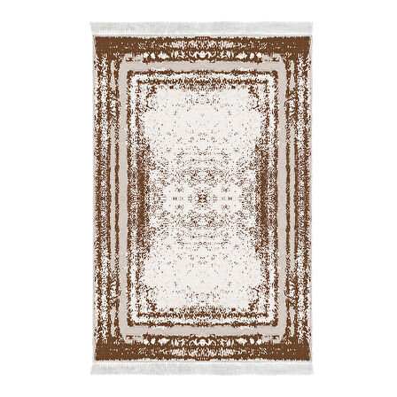 Dekoreko Kaymaz Taban Djt Salon Halısı Trend Saçaklı Modern M5132