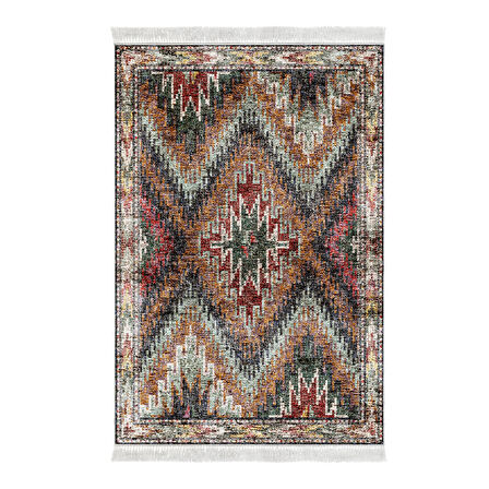 Dekoreko Kaymaz Taban Djt Mutfak Halısı Yıldız Deri Saçaklı İskandinav F5003