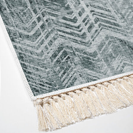 Dekoreko Kaymaz Taban Djt Mutfak Halısı Trend Saçaklı İskandinav F5083