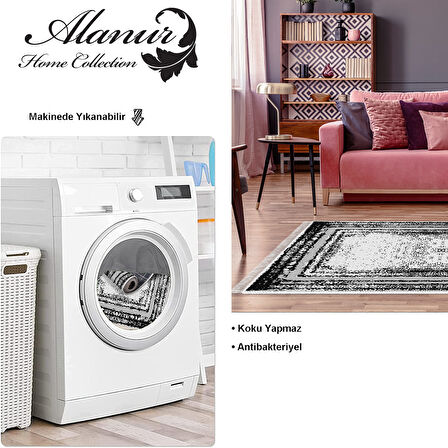 Dekoreko Kaymaz Taban Djt Salon Halısı Star Pamuk Saçaklı Modern M5132