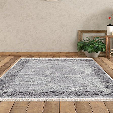 Dekoreko Kaymaz Taban Djt Salon Halısı Trend Saçaklı Modern 1314