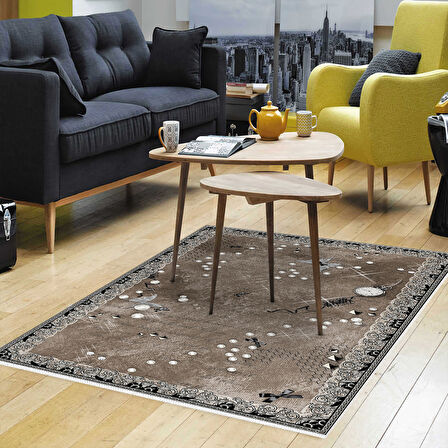 Dekoreko Kaymaz Taban Djt Salon Halısı Star Pamuk Modern Mu118