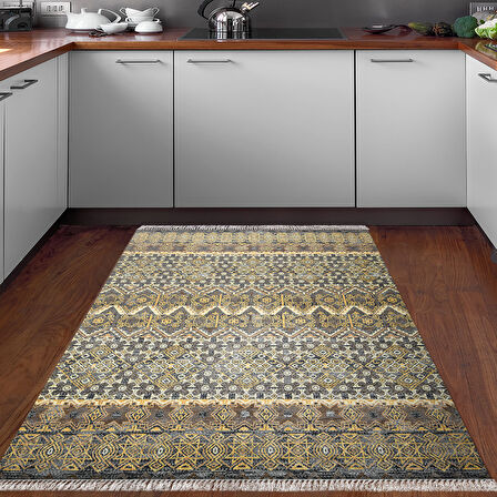 Dekoreko Kaymaz Taban Djt Mutfak Halısı Trend Saçaklı İskandinav 1700