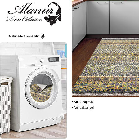 Dekoreko Kaymaz Taban Djt Mutfak Halısı Trend Saçaklı İskandinav 1700