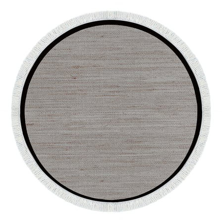 Alanur Home Kaymaz Taban Djt Banyo Mutfak Salon Halı  Trend Saçaklı Yuvarlak Dokuma Desen E5001