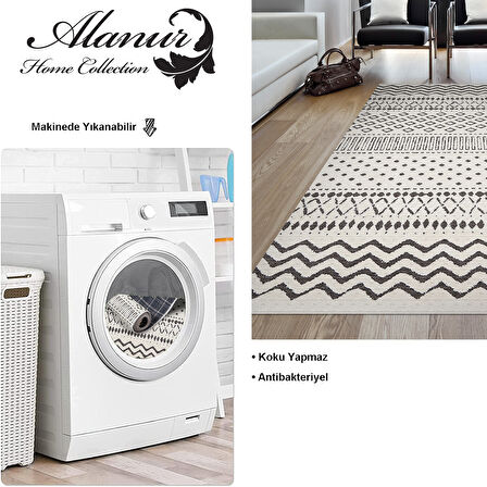 Dekoreko Kaymaz Taban Djt Salon Halısı Star Pamuk İskandinav F5086