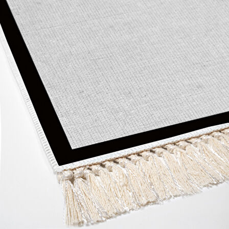 Alanur Home Kaymaz Taban Djt Banyo Mutfak Salon Halı Star Pamuk Saçaklı Dokuma Desen E5001