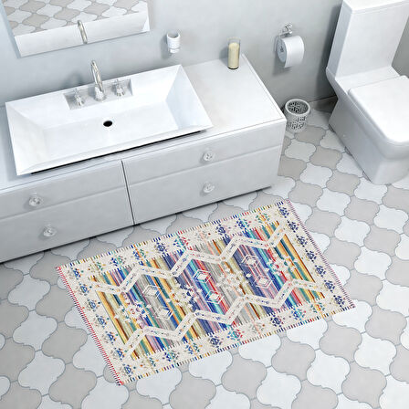 Dekoreko Kaymaz Taban Djt Banyo Halısı Trend İskandinav F5014
