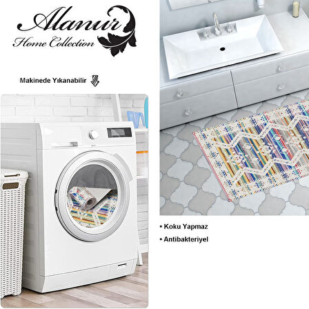 Dekoreko Kaymaz Taban Djt Banyo Halısı Trend İskandinav F5014
