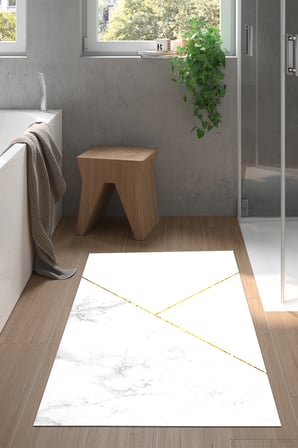 Kaymaz Dijital Mutfak & Salon Halı Star Pamuk Geometrik E5008