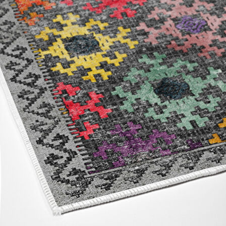 Dekoreko Kaymaz Taban Djt Banyo Halısı Yıldız Deri İskandinav F5008