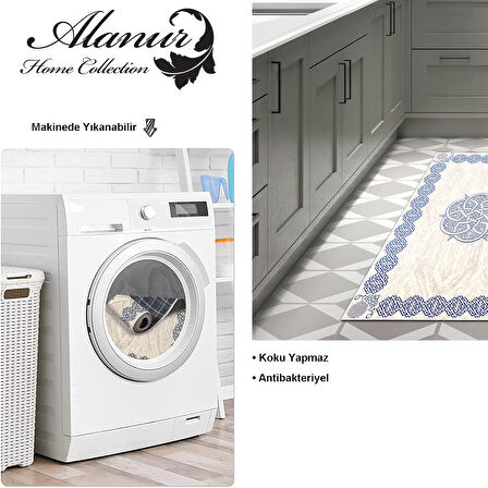 Dekoreko Kaymaz Taban Djt Mutfak Halısı Star Pamuk Modern 1319