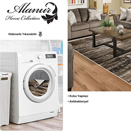 Dekoreko Kaymaz Taban Djt Salon Halısı Trend Saçaklı Modern Mu136